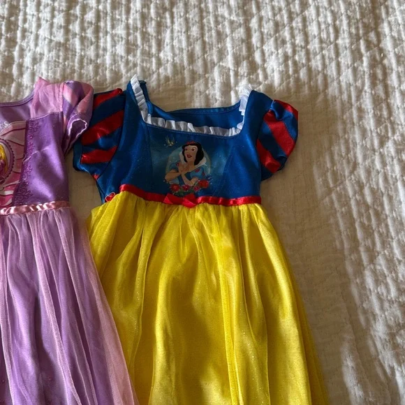 Disney Princess Nightgown Lot - Yellow, Teal, Purple, Yellow-Red - Picture 2 of 5
